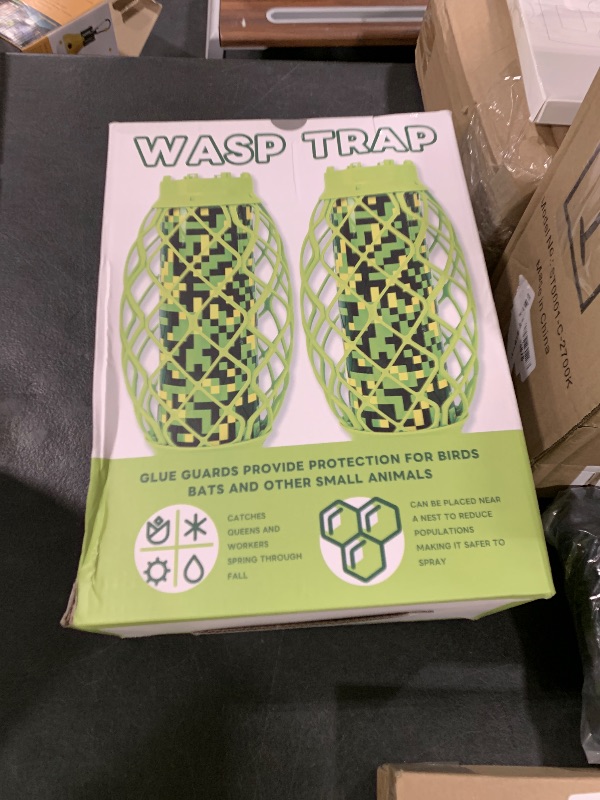 Photo 1 of Wasp Traps Outdoor Hanging, Sticky Yellow Jacket Trap, Carpenter Bee Traps for Outside, 2 Pack