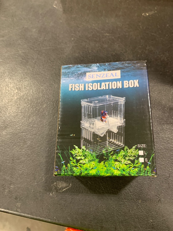 Photo 1 of Senzeal Aquarium Fish Breeder Box Plastic Fish Isolation Breeding Box Hatching Incubator Box for Baby Fishes Shrimp Clownfish Guppy