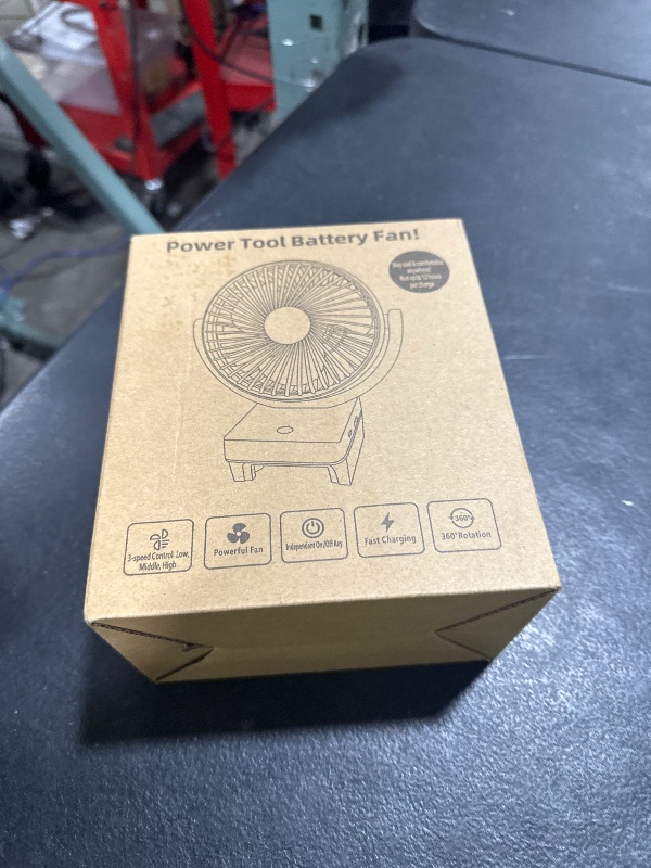 Photo 1 of Rozlchar Portable Cordless Fan Compatible For Makita 18V Battery, Work for BL1860 BL1850 BL1840 BL1830, Jobsite Fan With USB A+C Fast Charging For Camping Workshop and Construction Site(No Battery)