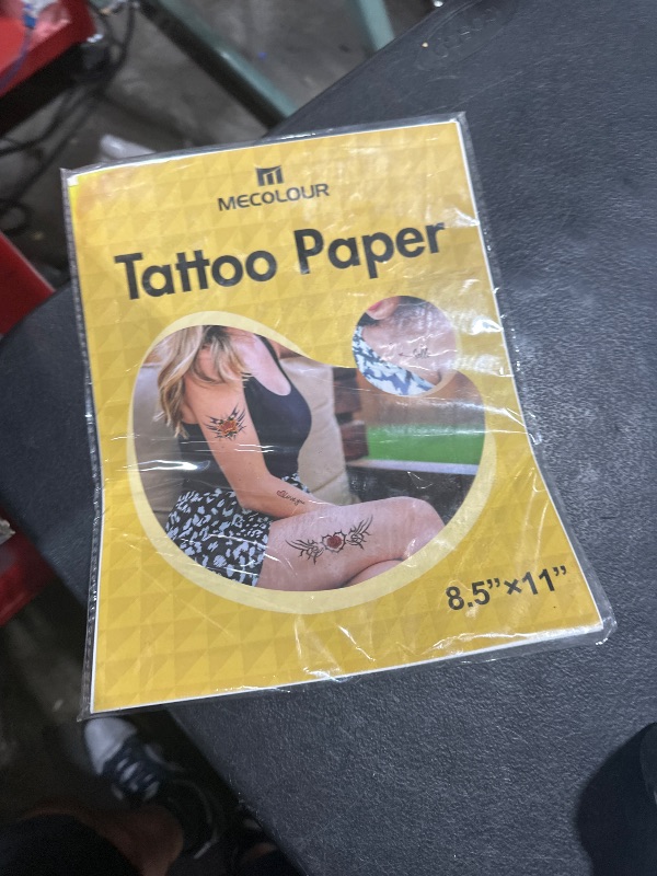 Photo 1 of MECOLOUR Printable Temporary Tattoo Paper 8.5"X11"-10 sets for Inkjet printer DIY Image Transfer Decal Paper for Skin, For Celebrate Festivals, Parties, Birthday Bashes,New Year