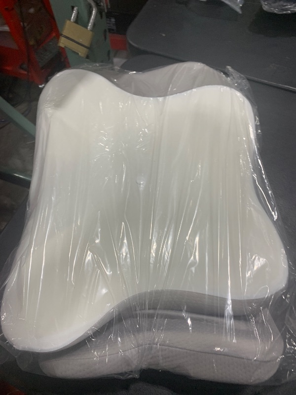Photo 1 of DONAMA Cervical Pillow for Neck and Shoulder,Contour Memory Foam Pillow,Ergonomic Neck Support Pillow for Side Back Stomach Sleepers with Pillowcase
