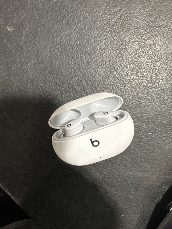 Photo 1 of Beats Studio Buds - True Wireless Noise Cancelling Earbuds - Compatible with Apple & Android, Built-in Microphone, IPX4 Rating, Sweat Resistant Earphones, Class 1 Bluetooth Headphones - White