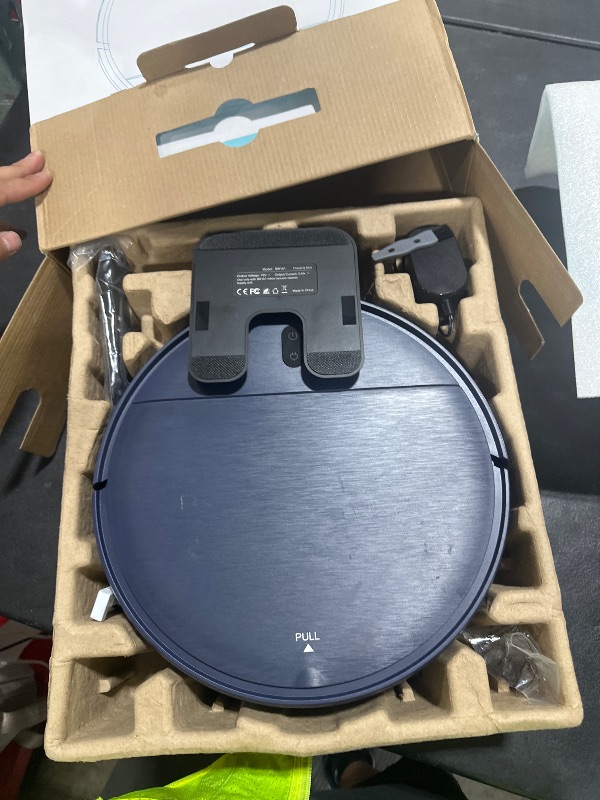 Photo 1 of SHELIKI Robot Vacuum and Mop, 2-in-1 Robotic Vacuums Cleaner with Smart Max Strong Suction, WiFi/App/Alexa Voice Control, Obstacle Avoidance, for Pet Hair, Carpets and More - Blue
