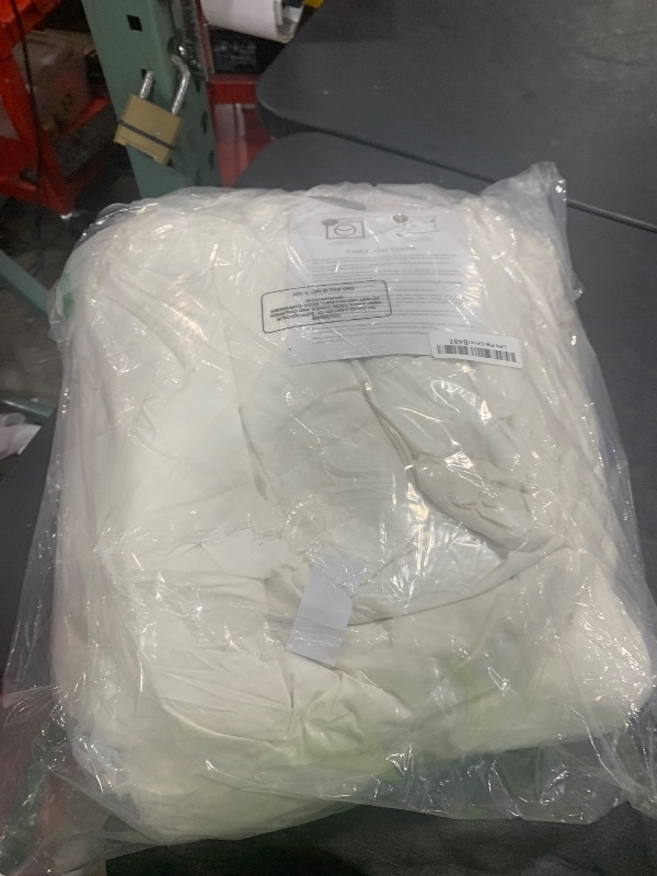 Photo 1 of APSMILE Organic Feathers Down Comforter California King, All-Seasons Duvet Insert, 100% Cotton and Feathers Down Medium Warm Quilted Bed Comforter Insert (104x96, Ivory White)