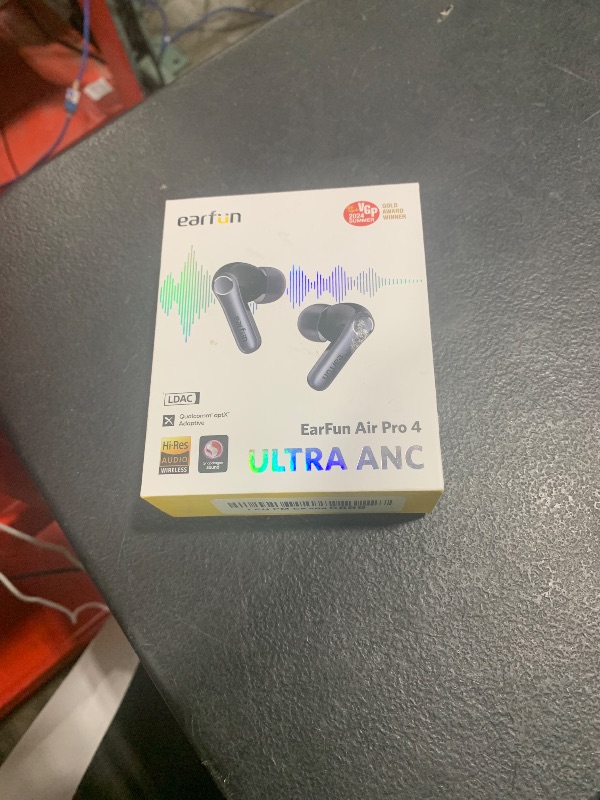 Photo 1 of EarFun Air Pro 4 Adaptive Hybrid Noise Canceling Wireless Earbuds, Qualcomm Snapdragon Sound, aptX™ Lossless, 6 Mics AI CVC 8.0 Call, LDAC Hi-Res Audio, 52H Playtime, Bluetooth 5.4, in-Ear Detection