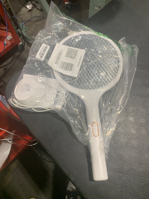 Photo 1 of YISSVIC Electric Fly Swatter 4000V Bug Zapper Racket Dual Modes Mosquito Killer with Purple Mosquito Light Rechargeable for Indoor Home Office Backyard Patio Camping