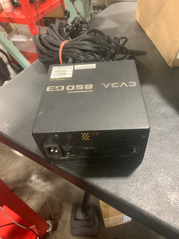 Photo 1 of EVGA SuperNOVA 220-G3-0850-X1, 850 G3, 80 Plus Gold 850W, Fully Modular, Eco Mode with New HDB Fan, 10 Year Warranty, Includes Power ON Self Tester, Compact 150mm Size, Power Supply
