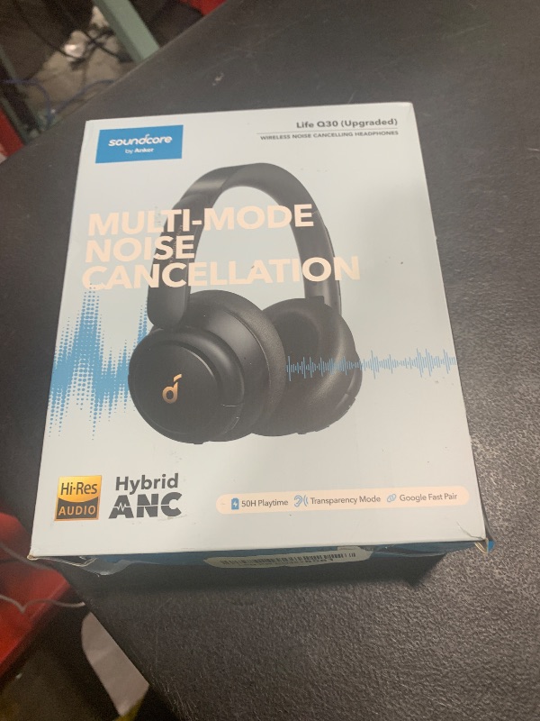 Photo 1 of Soundcore by Anker Life Q30 Hybrid Active Noise Cancelling Headphones with Multiple Modes, Hi-Res Sound, Custom EQ via App, 40H Playtime, Comfortable Fit,Connect to 2 Devices (Renewed)