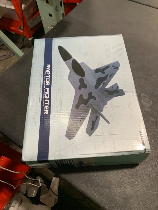 Photo 1 of YQOGK RC Plane Toys for Boys and Adults: F22 Raptor Jet Airplane Model for Hobby Beginners with 2.4GHz Remote Control, RC Glider Fighter Army Toys for Kids Teens 8 10 12, Grey