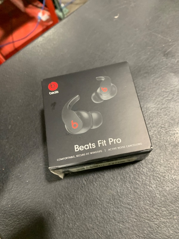 Photo 1 of Beats Fit Pro - True Wireless Noise Cancelling Earbuds - Apple H1 Headphone Chip, Compatible with Apple & Android, Class 1 Bluetooth, Built-in Microphone, 6 Hours of Listening Time - Beats Black