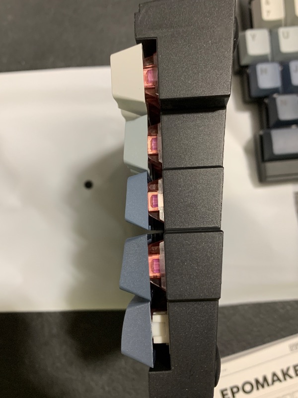 Photo 1 of EPOMAKER Split65 QMK/VIA Programmable Keyboard, Wireless Mechanical Keyboard in 2.4Ghz/Bluetooth/Type-C, Ergonomic Gaming Keyboard in Split Layout with RGB Backlit (Flamingo Switch)