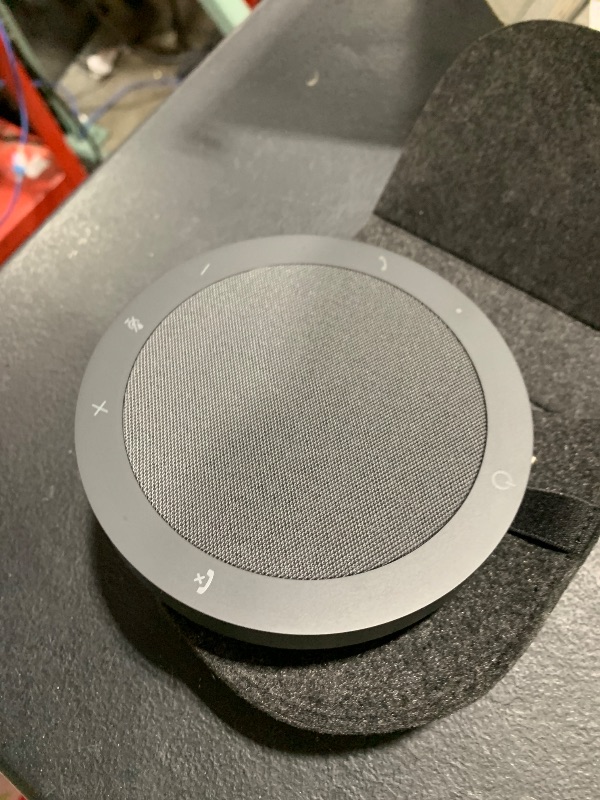 Photo 1 of Jabra Speak2 40 Portable Speakerphone - 4 Noise-Cancelling Mics, Full-Range 50mm Portable Speaker, Wideband Audio and USB-A and USB-C Connections - Certified for Zoom and Google Meet - Dark Grey
