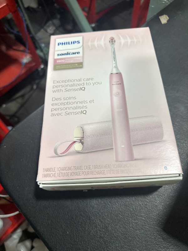 Photo 1 of Philips Sonicare DiamondClean 9900 Prestige Electric Toothbrush - with SenseIQ Technology and Advanced AI App, 5 Brushing Modes, 3 Intensity Levels, Charging Travel Case, Pink, Model HX9990/13