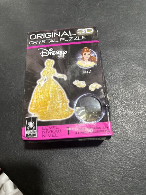 Photo 1 of BePuzzled, Disney Belle Original 3D Crystal Puzzle, Perfect for Puzzlers Ages 12 and Up, Challenging to Complete and Beautiful to Display, Collect Them All