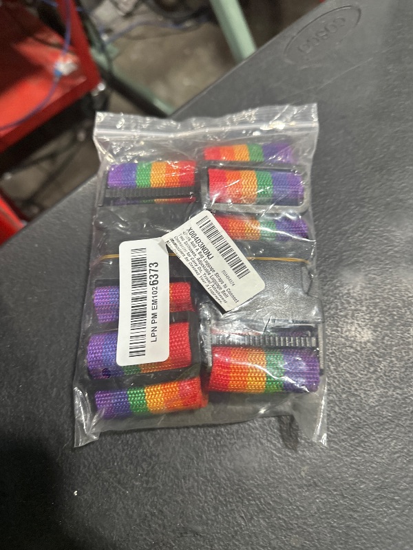 Photo 1 of 4Pack Add Bag Luggage Straps to Connect Two Suitcases, Adjustable Luggage Belt Connector for Carry On, Travel Attachment Accessories for Connect Your 3 Luggages, Multicolor