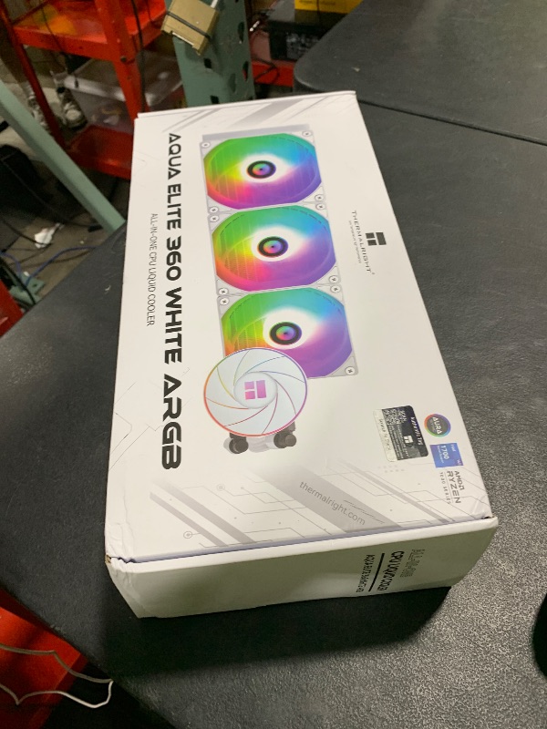 Photo 1 of Thermalright Aqua Elite 360 ARGB White CPU Aio Cooler, 360 CPU Liquid Cooling, Pump Head Speed up to 6400RPM,for AM4/AM5,Intel LGA1851/1150/1151/1200/2011/1700,High Performance Radiator(White)