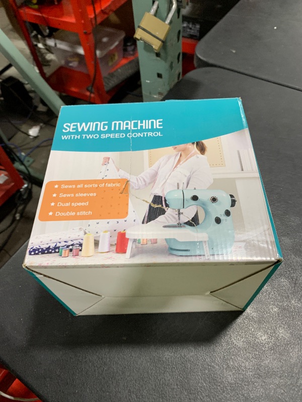 Photo 1 of Sewing Machine, Mini Sewing Machine for Beginner with Eco-Friendly Material, Dual Speed Portable Sewing Machines with Extension Table, Light - Easy to Use, Best Gift for Kids and Women