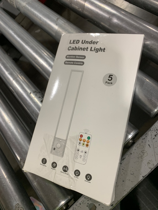 Photo 1 of Under Cabinet Lights Wireless,Motion Sensor Light Indoor Closet Lights with Remote Control,3 Color Temps,LED Rechargeable Battery Operated,Under Counter Lights for Kitchen,Wardrobe,Stairs,5 Pack