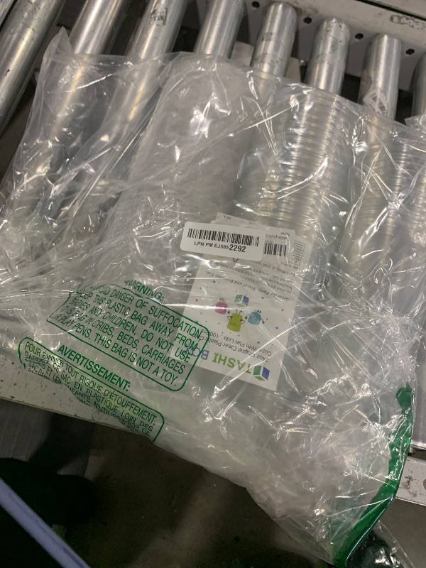 Photo 1 of 12 oz Clear Plastic Cups with Lids and STRAWS, Disposable Drinking Cups for Cold Drinks, Iced Coffee, Milkshakes, Smoothies, 25 Sets