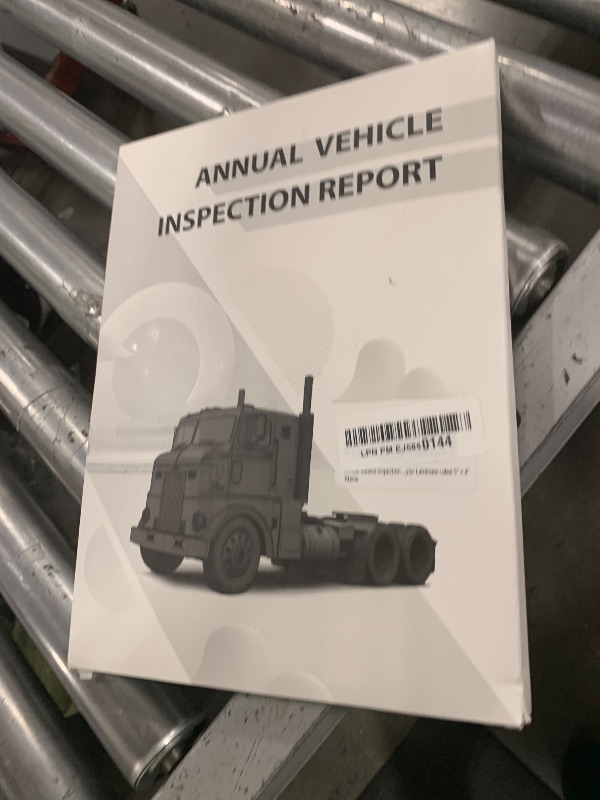 Photo 1 of Annual Vehicle Inspection Report Form 25-pk 3-Ply Carbonless, 8.5" x 11.75" + 2-Ply Vinyl with Mylar Laminate Label 5" x 4"