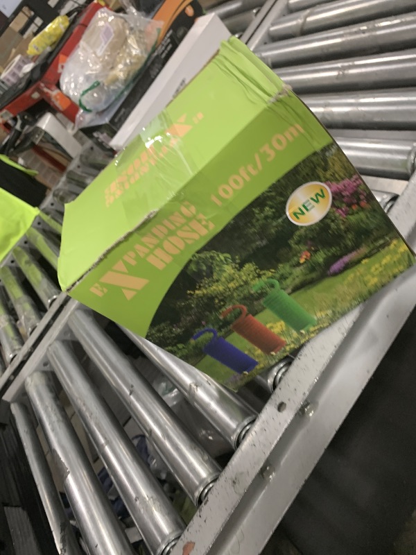 Photo 1 of 100 FT Expandable Garden Hose, 2025 New Kink Free Flexible Water Hose 100FT, 10 Pattern Spray Nozzle, Leakproof Solid Brass Fittings, Reinforced Outer Fabric & Durable Inner Core, Ultra Lightweight