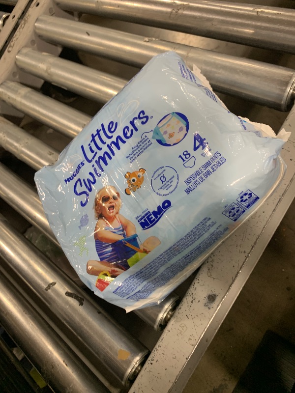 Photo 1 of Huggies Little Swimmers Disposable Swimming Diapers, Size 4 (24-34 lbs), 18 Ct