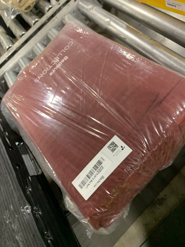 Photo 1 of Bedsure Cotton Duvet Cover Queen - 100% Cotton Waffle Weave Maroon Red Duvet Cover Queen Size, GentleSoft™ and Breathable Bedding Set for All Season, 3 Pieces, 90"x90"