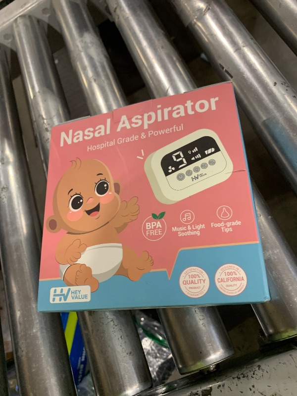 Photo 1 of HEYVALUE Nasal Aspirator for Baby, Hospital Grade Nose Sucker with 9 Levels Suction, Night Light and Nursery Rhyme Soothing Function, Electric Nose Suction for Baby with Food-Grade Silicone Tips