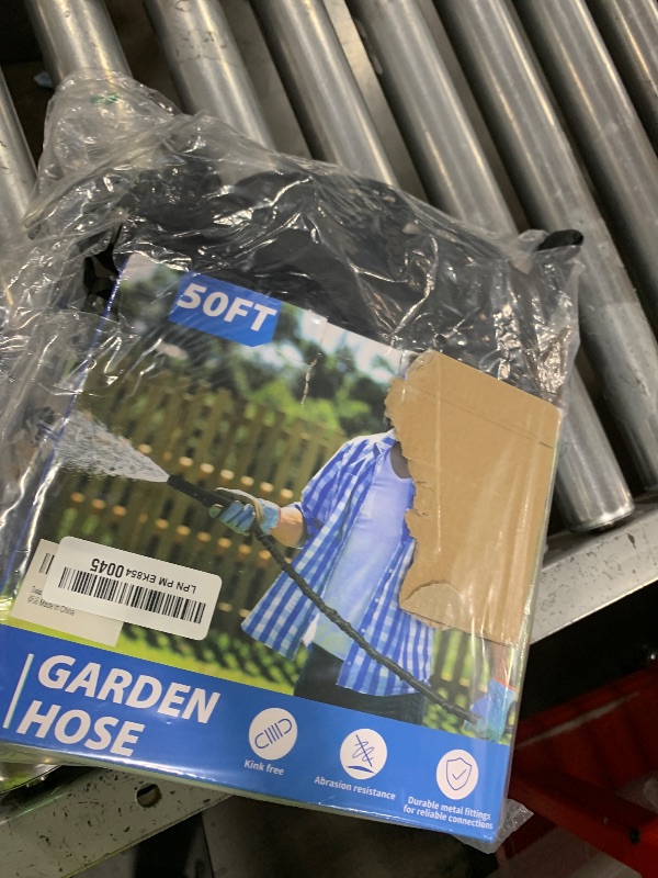 Photo 1 of Toolasin Garden Hose 50ft, Non-Expanding, Lightweight, Leak-Proof Metal interface, No-Knots, Portable, Wear-Resistant, Sturdy, Flexible, 3/4GHT, Water Hose for Yard, Garden