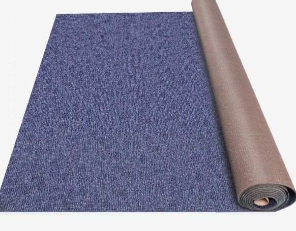 Photo 1 of VEVOR Deep Blue Marine Carpet 6 ft x 23 ft Marine Carpeting Marine Grade Carpet for Boats with Waterproof Back Outdoor Rug for Patio Porch Deck Garage Outdoor Area Rug Runner Non-Slide Porch Rug

