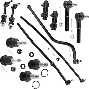 Photo 1 of Psrorkeu 13PC Suspension Kit Front Ball Joint Inner Outer Tie Rod Adjusting Sleeve Track Bar Sway Bar Accessories for Dodge Ram 1500 1998-1999 for Dodge Ram 2500 1998-1999 ES3497 DS1413 DS1457 DS1458