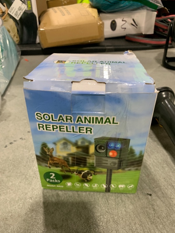 Photo 1 of X-PEST 2 Packs Solar Animal Repeller Ultrasonic, Cat Repellent Outdoor with USB Recharging, Waterproof Ultrasonic Deer Repellent Motion Activated Repel Dog, Squirrel, Deer, Raccoon, Skunk, Rabbit