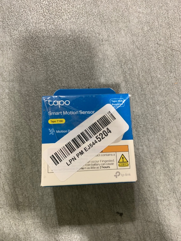 Photo 1 of TP-Link Tapo Motion Sensor, Requires Tapo Hub, Long Battery Life w/Sub-1G Low-Power Wireless Protocol, Wide Range Detection, Adjustable Sensitivity, Real-Time Notification, Smart Action, Tapo T100