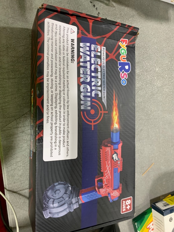 Photo 1 of fygurso Electric Water Gun for Adults Kids, Automatic Squirt Gun with a Long Range of up to 26 Ft, LED Light Large Capacity IP7 Waterproof Fully Auto Water Gun(Red