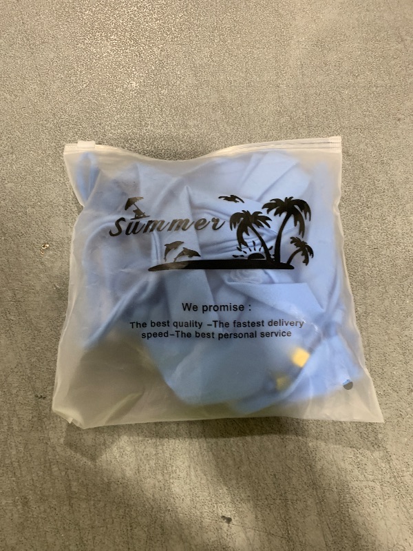 Photo 1 of Women Cheeky Bikini Set Halter Thong Solid Color Adjustable Cinched String Two Piece Brazilian Swimsuit Triangle Bathing (Medium, Blue)