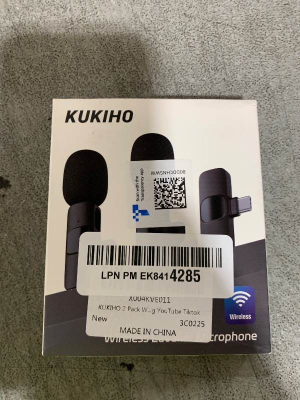Photo 1 of 2 Pack Wireless Lavalier Microphone for iPhone iPad and Android Phone, Lapel Mic Plug and Play Wireless Mic Noise Reduction Mini Microphone for Video Recording Interview Podcast Vlog YouTube Tiktok
