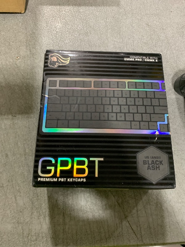 Photo 1 of Glorious GPBT Dye Sublimated Keycaps (Black Ash) - Thick PBT 114 Keycap Set for Full Size, TKL, Compact, 75% Mechanical Keyboards