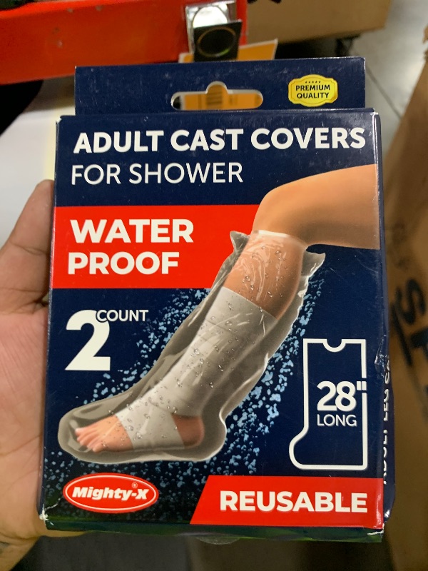Photo 1 of 100% Waterproof Cast Covers for Shower Leg - Tight Seal - Reusable Adult 2pk Half Leg Cast Protectors - Knee, Ankle, Foot