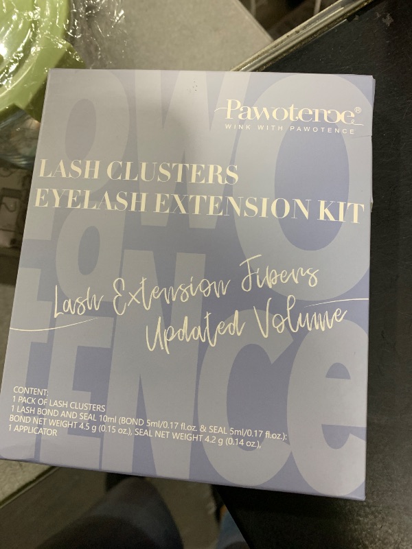 View 2 of Pawotence Lash Clusters Kit Wispy Lash Extension Kit 10-18mm Cluster Eyelash Extensions Kit Individual Lashes 144pcs Eyelash Clusters with Lash Bond and Seal, Lash Tweezers for Self Use