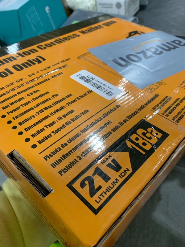 Photo 1 of 18GA Cordless Brad Nailer Compatible with Dewalt 20V MAX Battery, 2 in 1 Brushless 5/8 to 1-1/4 Inch Cordless Nail Gun with 1000pcs Nails/Staples for Carpentry and Woodworking Projects(Tools Only)