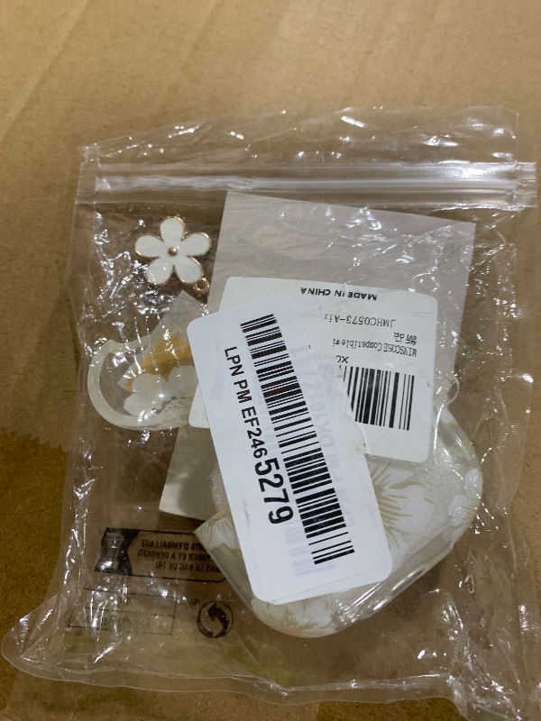 Photo 1 of MINSCOSE Compatible with AirPods 3rd Gen Clear Case,Cute Cartoon Flower Earphone Cover with Floral Keychain, Soft Transparent TPU Protective Case for AirPod 3 for Girls Women-White