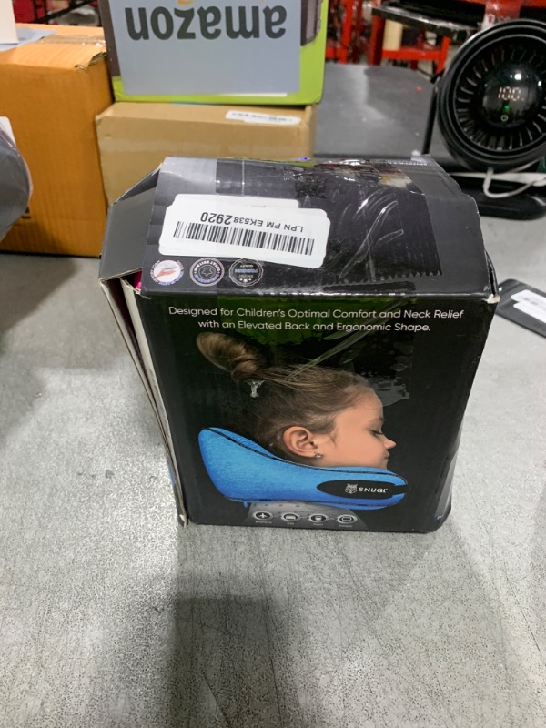 Photo 1 of SNUGL Travel Pillow for Kids - Memory Foam Kids Neck Pillows for Travel | Neck Rest Children Travel Pillows for Airplanes | Kids Travel Pillow with Carry Bag & Clip | Kids Flight Travel Essentials