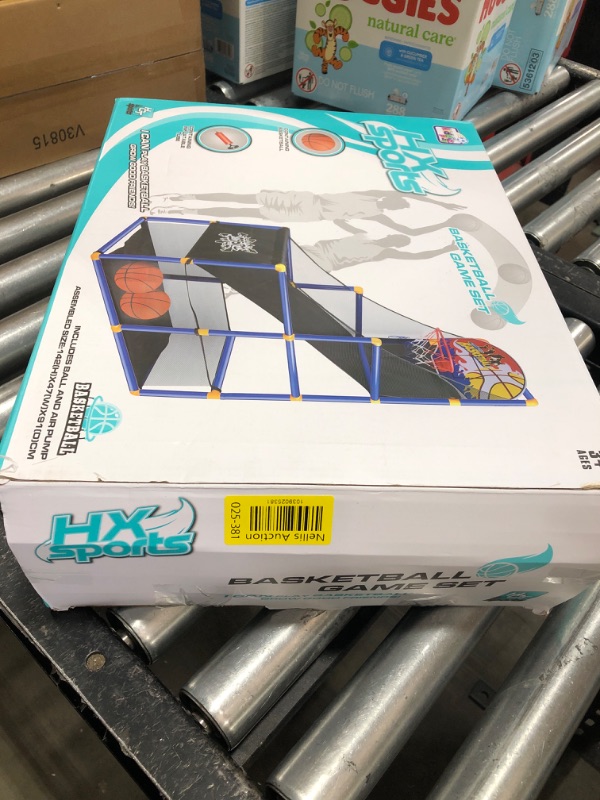 Photo 1 of Kiddie Play Toy Basketball Hoop Arcade Game Set | with 4 Balls & Air Pump, Indoor Outdoors Sports Toys for Kids