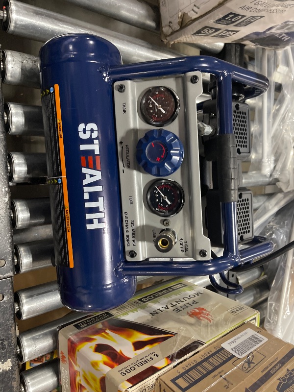 Photo 2 of STEALTH Air Compressor 1 Gallon, 1/2HP Max 125 PSI, Induction Motor, 0.8 CFM@90PSI, 1.3 CFM@40PSI, Oil-Free Maintenance Free Light Weight Electric Air Tools for Drilling, Nailing, Grinding, SAUQ-1105