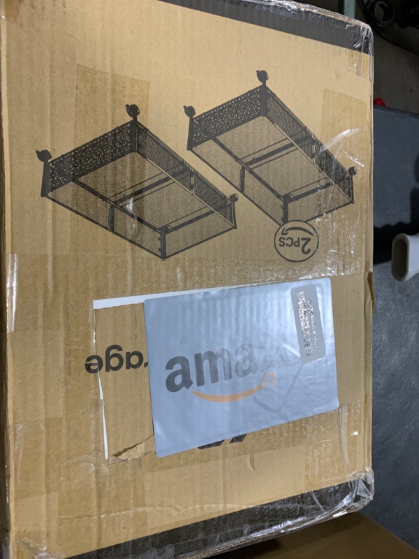 Photo 1 of Under Bed Storage Containers with Wheels, Under Bed Shoe Storage Organizer Drawer, Tool-free Assembly Metal Storage Containers for Bedroom Clothes Shoes Blankets -2PCK