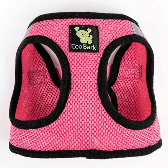 Photo 1 of EcoBark Step in Dog Harness - Eco-Friendly Teacup Dog Harnesses for XXS, XS, and Small Dogs - Reflective and Adjustable Mini Body Halter Vest -Tiny Soft Mesh Harness Under 5 lbs (Bubblegum Pink, XXXS)