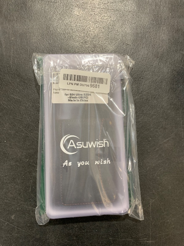 Photo 1 of Asuwish Phone Case for Samsung Galaxy S24 Ultra 5G Wallet Cover with Tempered Glass Screen Protector and PU Leather Credit Card Holder Stand Cell Accessories S24Ultra 24S S 24 24Ultra Women Men Black