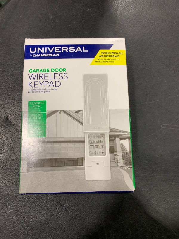 Photo 2 of CHAMBERLAIN Clicker Keyless Entry KLIK2U-P2, Works with Chamberlain, LiftMaster, Craftsman, Genie and More, Security +2.0 Compatible Garage Door Opener Keypad, White