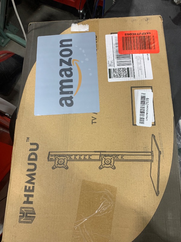 Photo 1 of Dual Monitor Stand - Vertical Stack Screen Free-Standing Monitor Riser Fits Two 13 to 34 Inch Screen with Swivel, Tilt, Height Adjustable, Holds One (1) Screen Up to 44Lbs