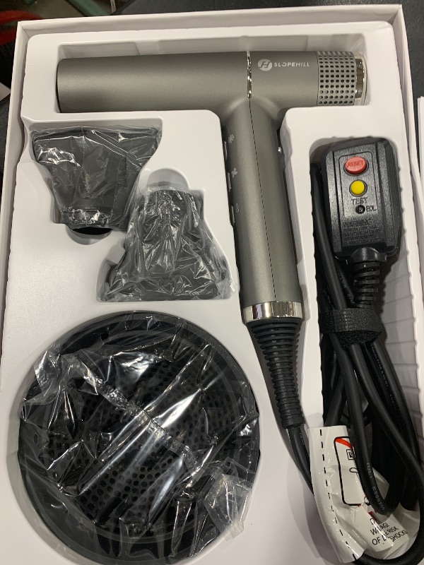 Photo 2 of Slopehill Hair Dryer with Unique Brushless Motor | Intelligent Fault Diagnosis | Innovative Microfilter | Oxy Active Technology | Led Display (Grey)